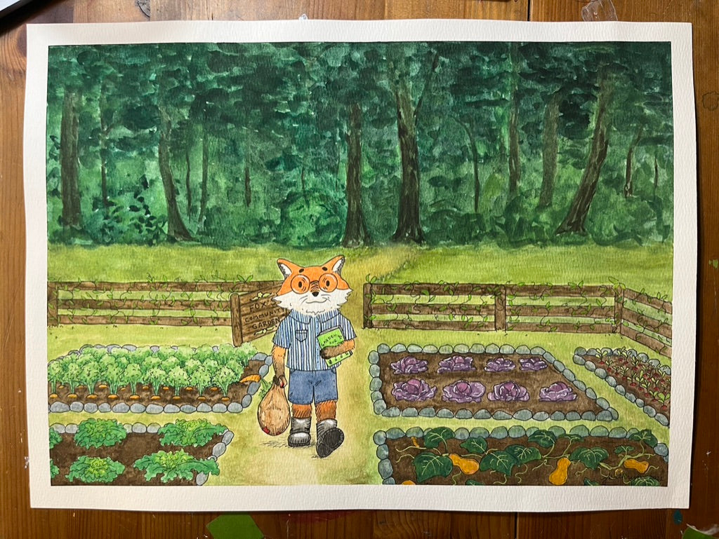 Fox's Garden - Original Painting