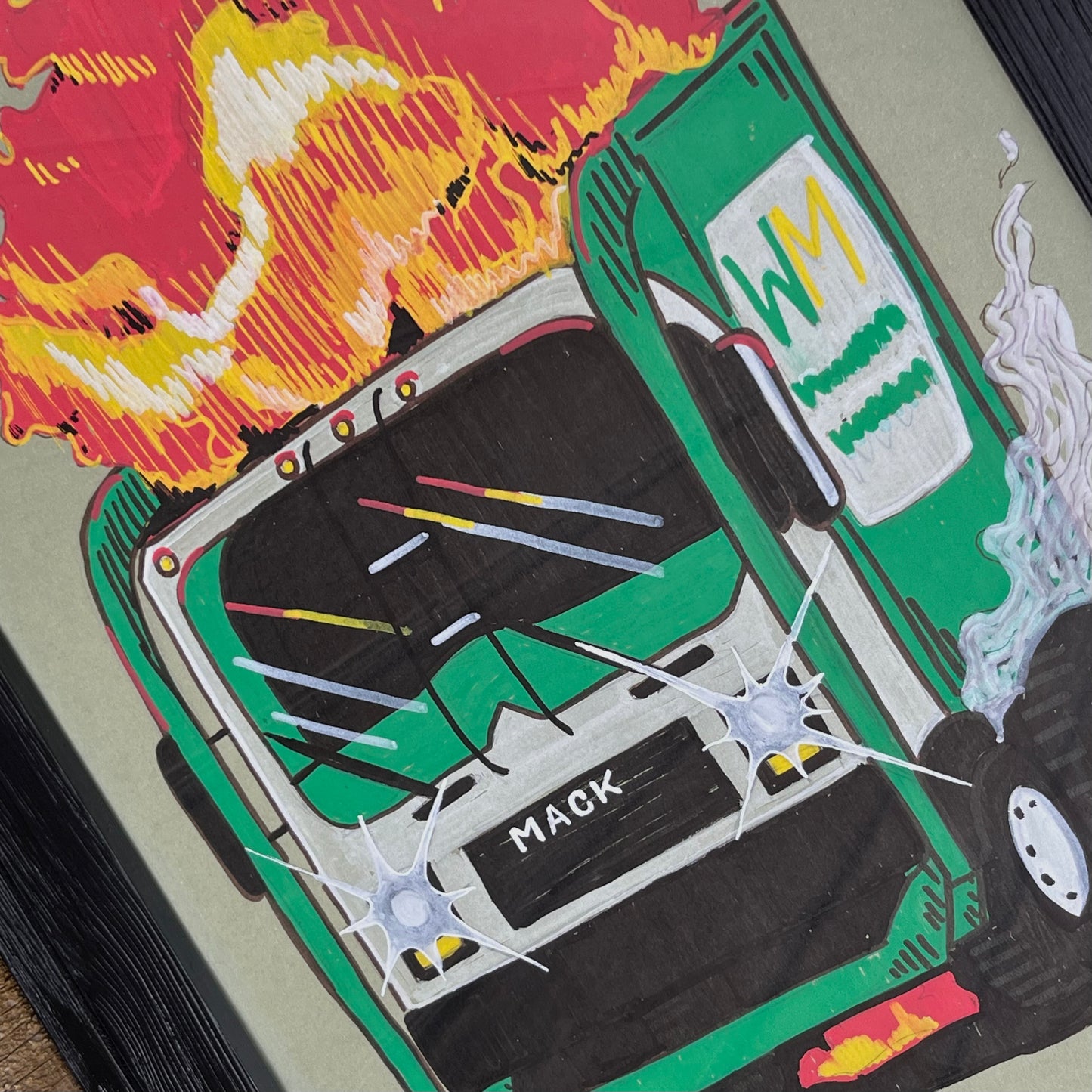 Dumpster Fire - Original Painting