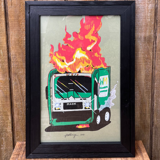 Dumpster Fire - Original Painting