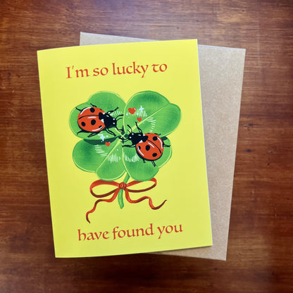 Lucky Ladybugs Greeting Card