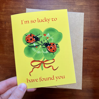 Lucky Ladybugs Greeting Card