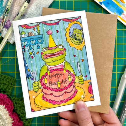 Birthday Frog Greeting Card