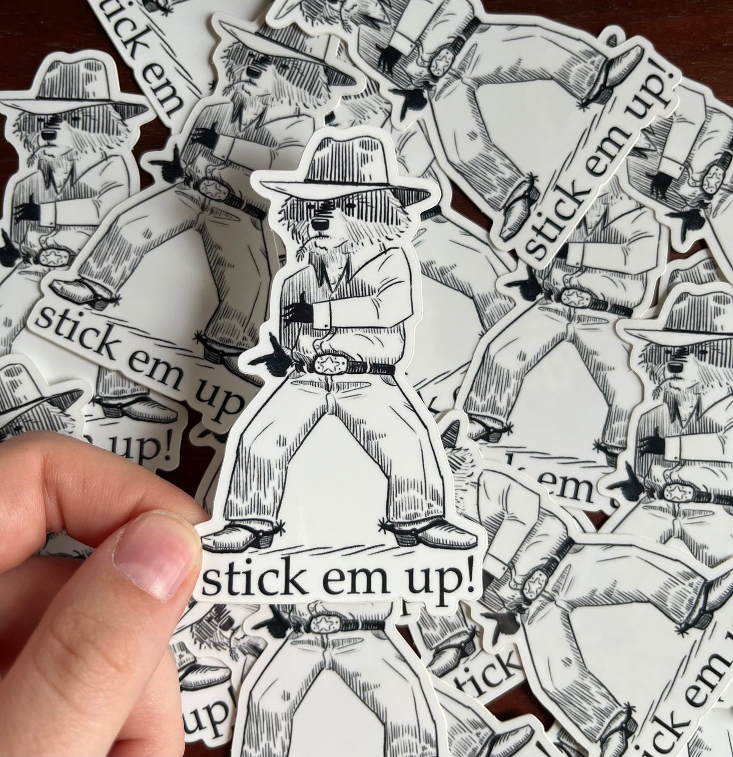 Raccoon Cowboy Sticker