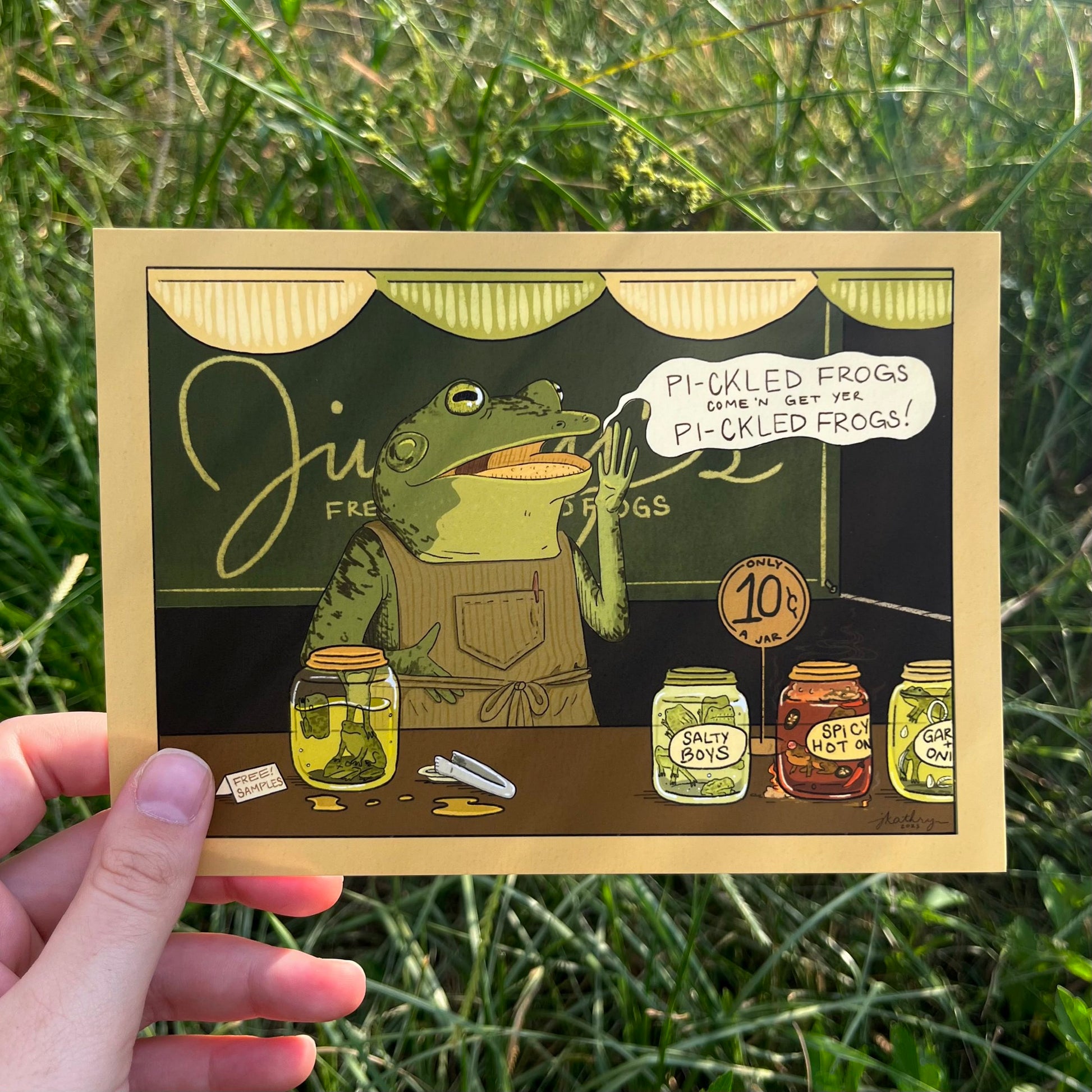 Frog Market Art Print